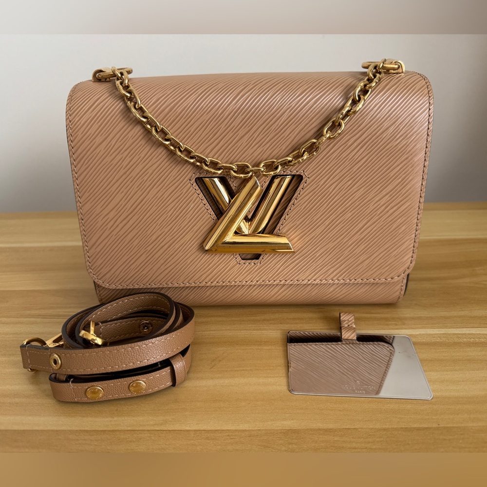 Louis Vuitton Epi Twist Bag MM in bicolor camel and black